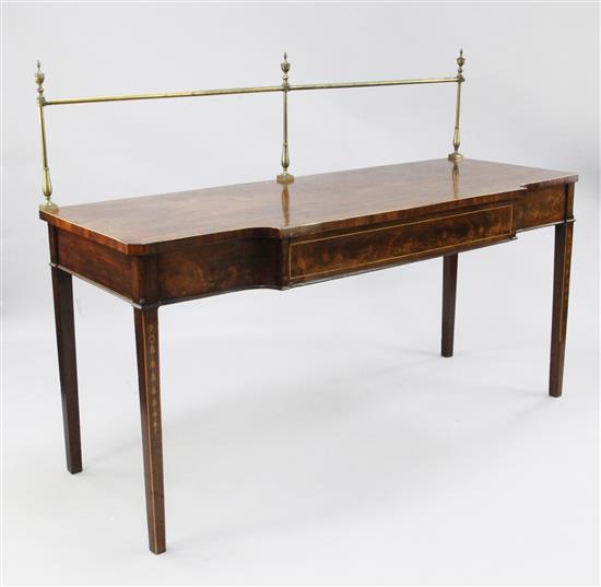 A mahogany breakfront serving table, W.5ft 4in. H. 3ft 11in.